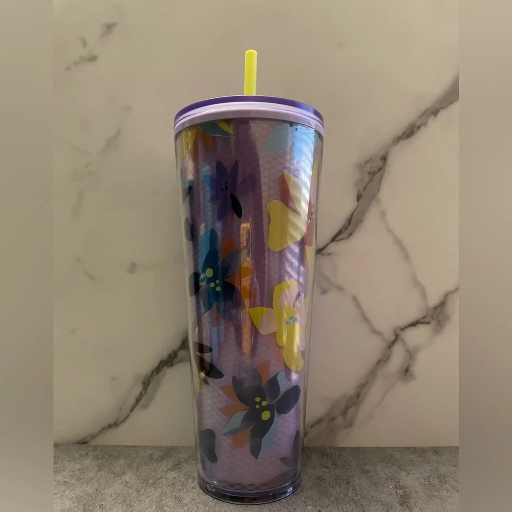 NWT Starbucks Winter 2023 Drifting Magnolias Venti Cold Cup Tumbler - Picture 10 of 10